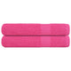 Asciugamani Vidaxl 2 pezzi 100x200 cm 360 g m² 100% di cotone rosa