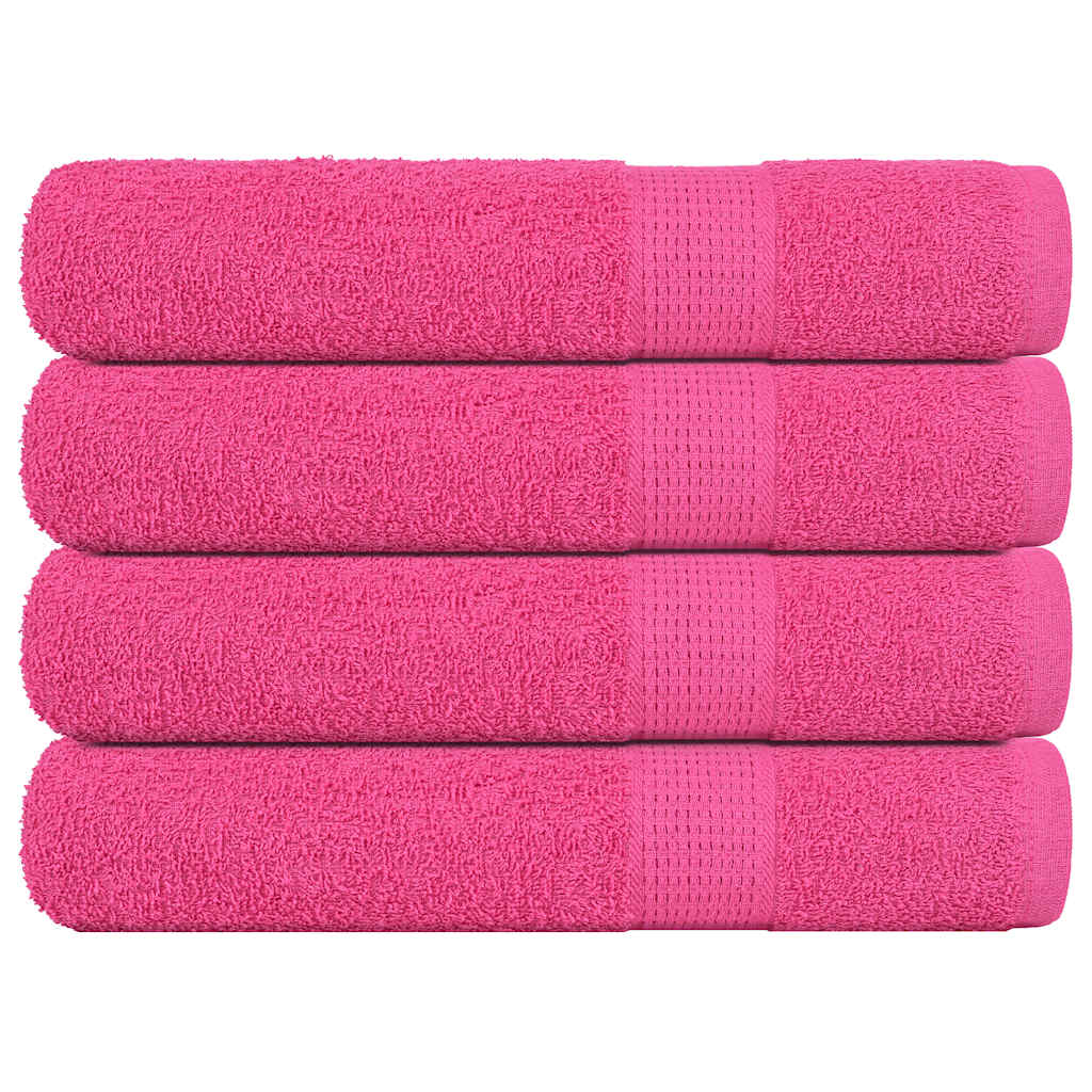 Toallas Vidaxl 4 ST 100x200 cm 360 g m² 100% rosa de algodón