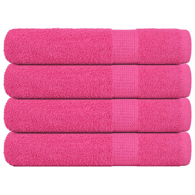 Asciugamani Vidaxl 4 ST 100x200 cm 360 g m² 100% di cotone rosa
