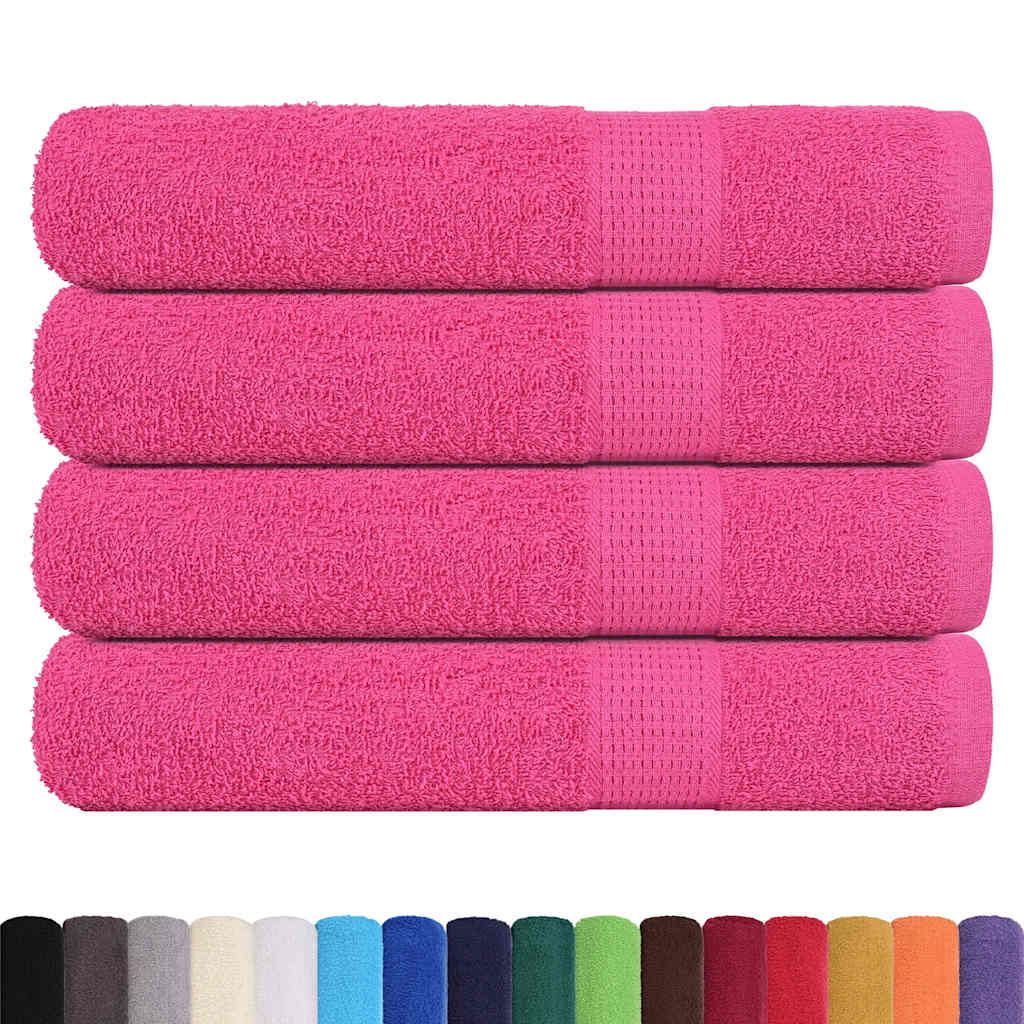 Toallas Vidaxl 4 ST 100x200 cm 360 g m² 100% rosa de algodón