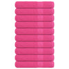 Asciugamani Vidaxl 10 pezzi 100x200 cm 360 g m² 100% di cotone rosa