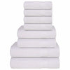 Vidaxl Set di asciugamani a 8 pezzi 360 g m² 100% di cotone bianco