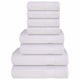 Vidaxl Set de toallas de 8 piezas 360 g m² 100% de algodón blanco
