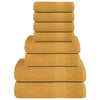 Vidaxl Juego de toallas de 8 piezas 360 g m² 100% de oro de algodón