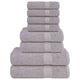 Vidaxl Conjunto de toallas de 8 piezas 360 g m² 100% de algodón gris