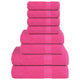 Vidaxl Set de toallas de 8 piezas 360 g m² 100% de algodón rosa