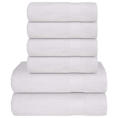 Vidaxl Set di asciugamani da 6 pezzi 360 g m² 100% di cotone bianco