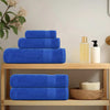 Vidaxl Set di asciugamani da 6 pezzi 360 g m² 100% blu cotone