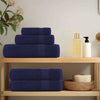 Set di asciugamani da 6 pezzi Vidaxl 360 g m² 100% blu navy cotone