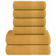 Vidaxl 6-delige handdoekenset frogn 360 g m² goud