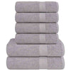 Set di asciugamani da 6 pezzi Vidaxl 360 g m² 100% di cotone marrone