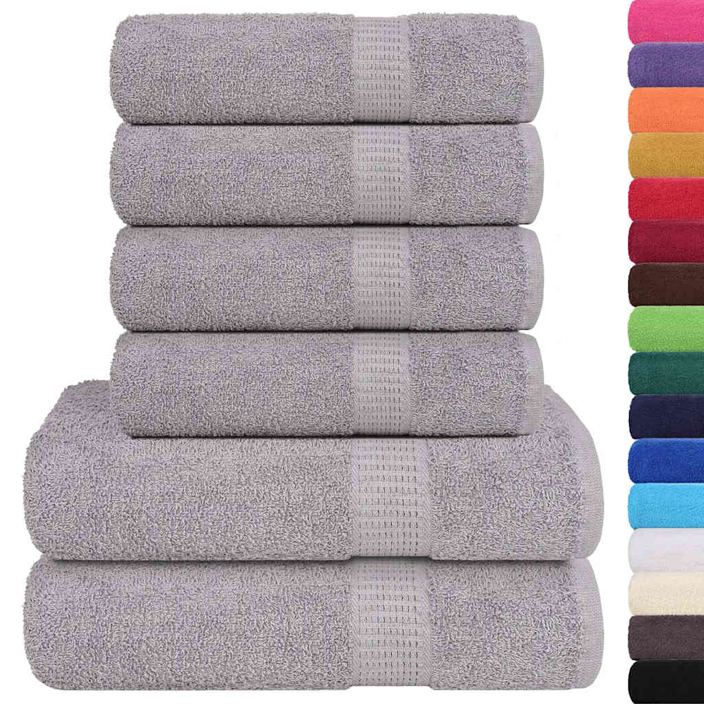 Set di asciugamani da 6 pezzi Vidaxl 360 g m² 100% di cotone marrone