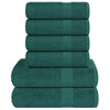 Vidaxl Set di asciugamani da 6 pezzi 360 g m² 100% di cotone verde