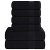 Vidaxl Set di asciugamani da 6 pezzi 360 g m² 100% di cotone nero