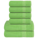 Vidaxl Conjunto de toallas de 6 piezas 360 g m² 100% de manzana de algodón verde