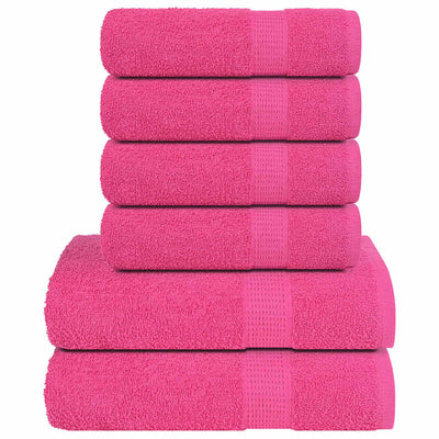 Vidaxl Set di asciugamani a 12 pezzi 360 g m² 100% di cotone rosa