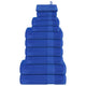 Vidaxl Conjunto de toallas de 12 piezas 360 g m² 100% de algodón azul