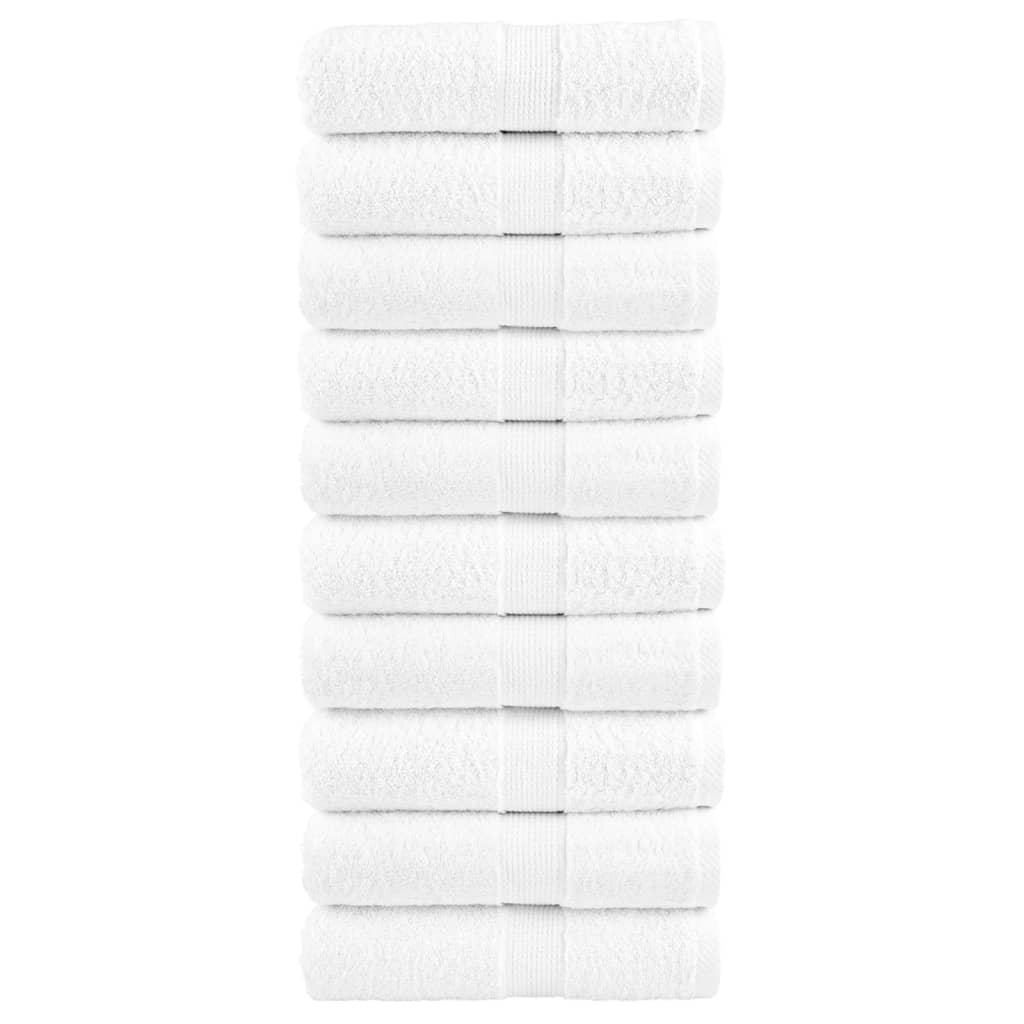 VidaXL toallas para invitados solund 10 uds 600 g m² 30x50 cm blanco