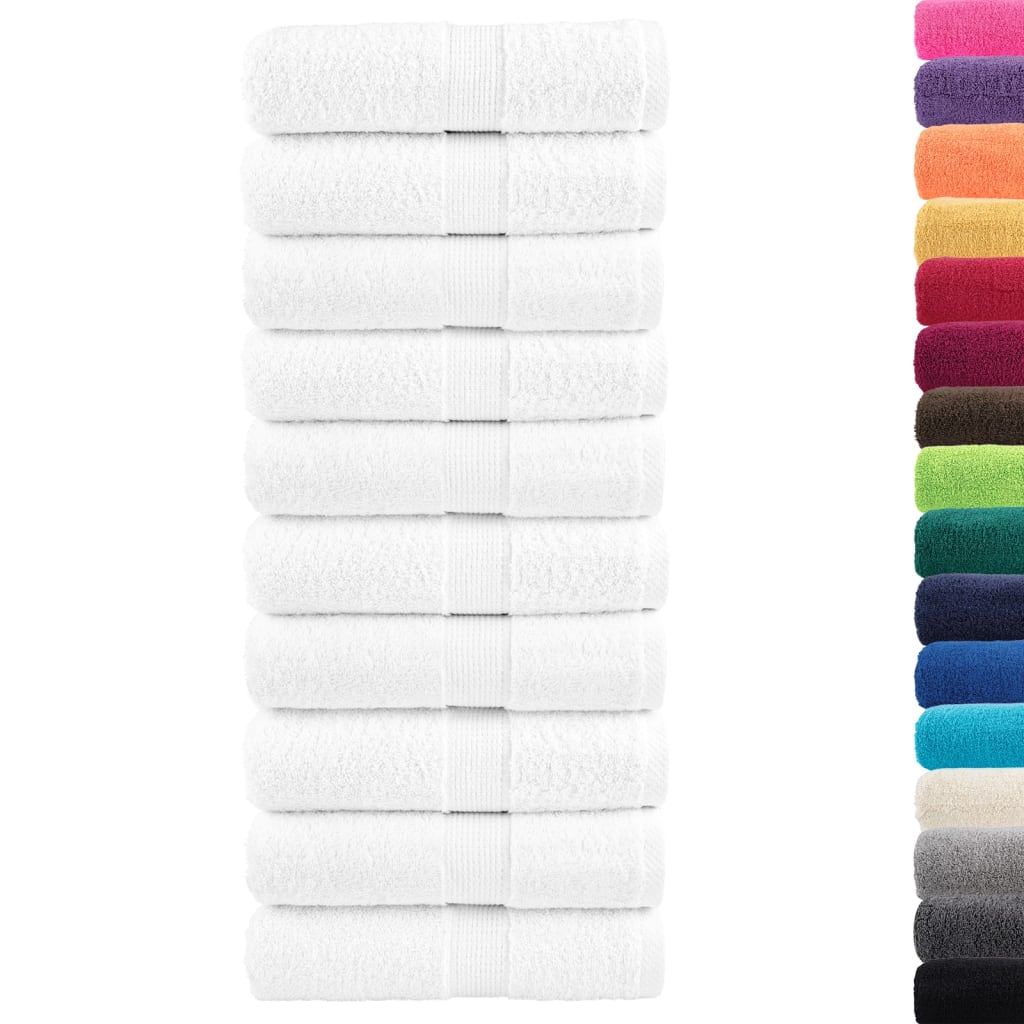 VidaXL toallas para invitados solund 10 uds 600 g m² 30x50 cm blanco
