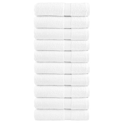 Toallas de baño Vidaxl Solund 10 ST 600 g m² 70x140 cm blanco