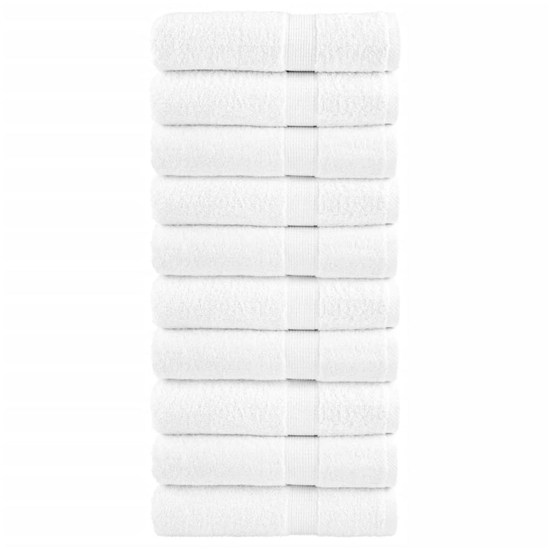 Vidaxl Asciugamani da bagno Solund 10 St 600 g m² 100x150 cm bianco