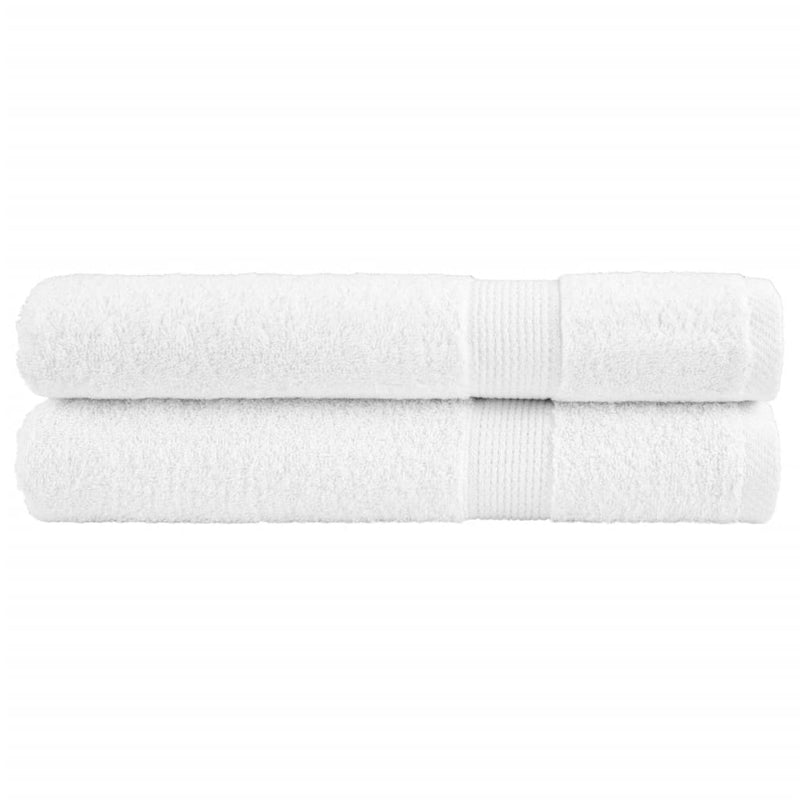 Vidaxl asciugamani solund 2 pezzi 600 g m² 100x200 cm bianco