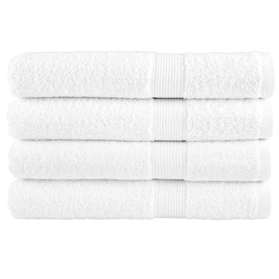 Vidaxl asciugamani solund 4 pezzi 600 g m² 100x200 cm bianco