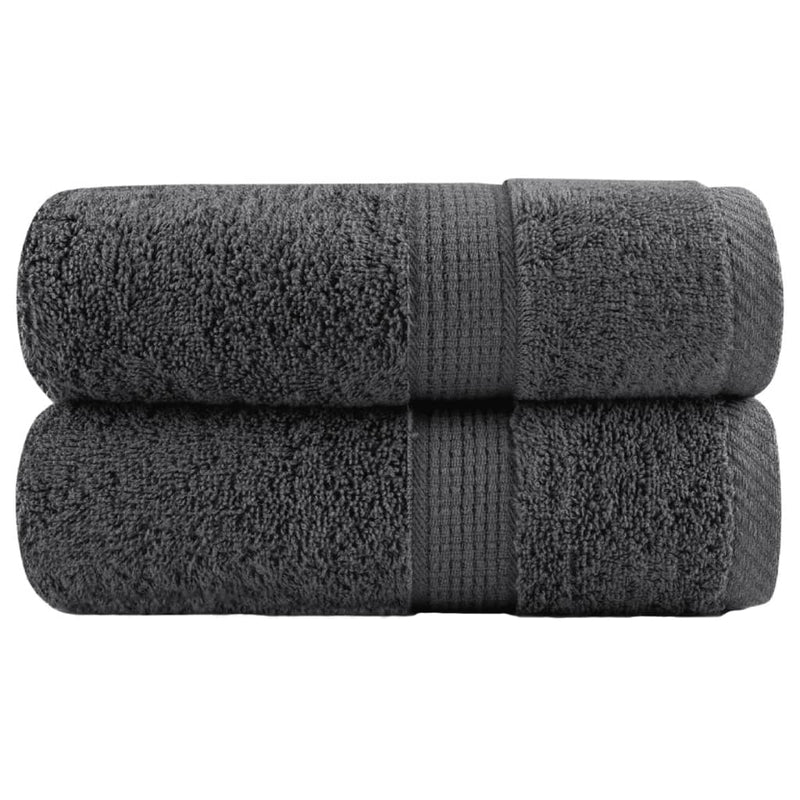Vidaxl premium washandjes solund 2 stuks antraciet 30x30 cm 600 g m²