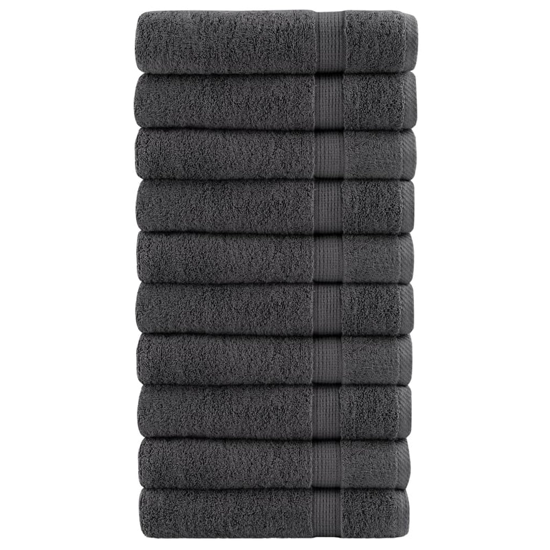 Asciugamani vidaxl solund 10 pezzi 600 g m² 50x100 cm Colore antracite