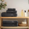 Vidaxl Asciugamani da bagno Solund 2 pezzi 600 g m² 100x150 cm Antracite