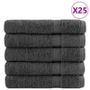 Toallas Vidaxl Solund 25 PCS 600 g m² 30x50 cm Color antracita