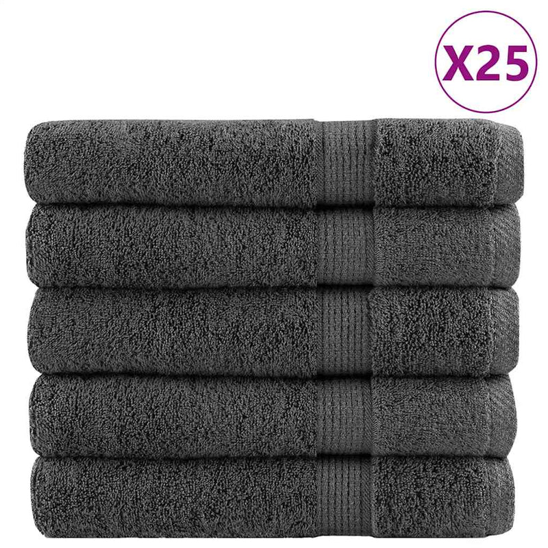 Toallas Vidaxl Solund 25 PCS 600 g m² 30x50 cm Color antracita