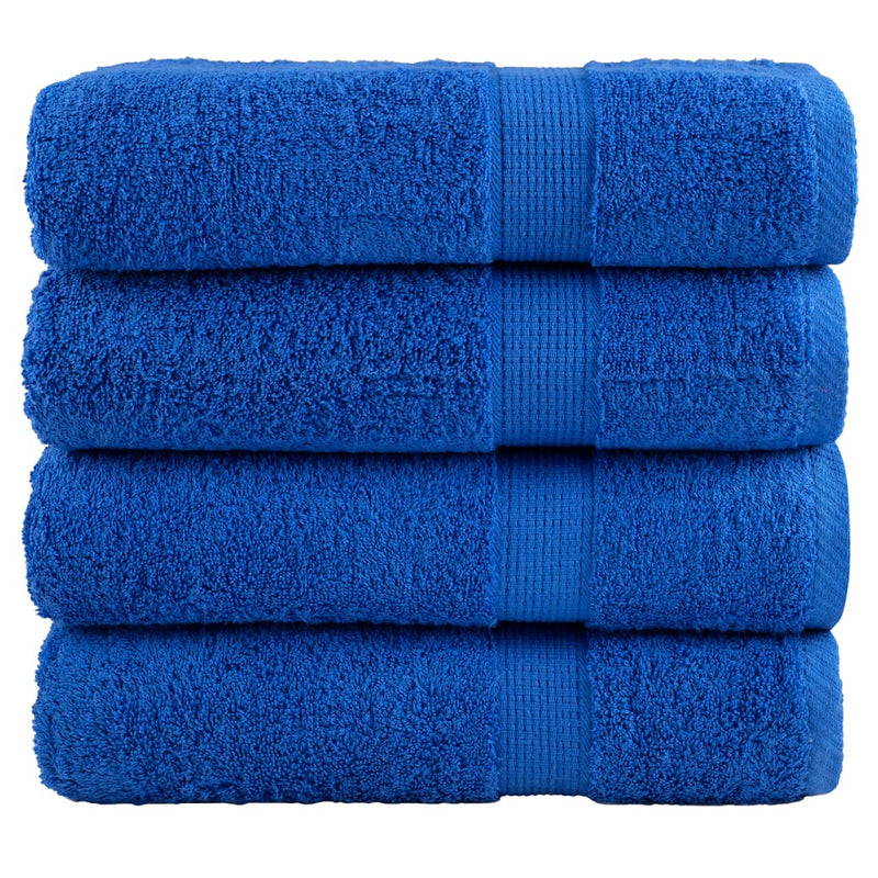 Vidaxl badhanddoeken solund 4 st 600 g m² 70x140 cm blauw