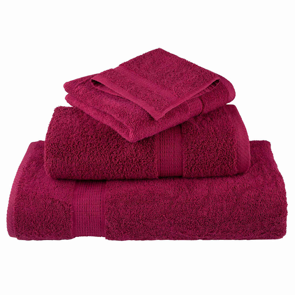 VidaXL toalla para invitados solund rojo burdeos 550 g/m²