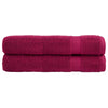 Asciugamani vidaxl solund 2 pezzi 600 g m² 100x200 cm bordeaux rosso