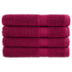 Asciugamani vidaxl solund 4 pezzi 600 g m² 100x200 cm bordeaux rosso