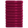 Vidaxl Toallas Solund 10 st 600 g m² 100x200 cm Burdeos rojo