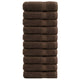 Toallas de baño Vidaxl Solund 10 st 600 g m² 100x150 cm marrón