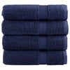 Asciugamani da bagno vidaxl solund 4 pezzi 600 g m² 70x140 cm blu marino