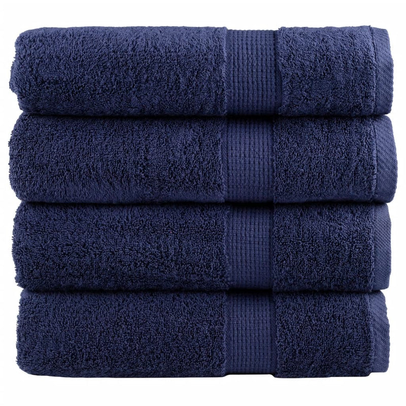 Asciugamani da bagno vidaxl solund 4 pezzi 600 g m² 70x140 cm blu marino