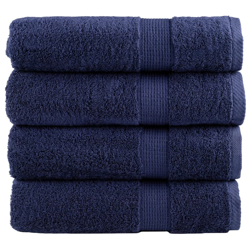 Vidaxl asciugamani da bagno solund 4 pezzi 600 g m² 100x150 cm blu marino