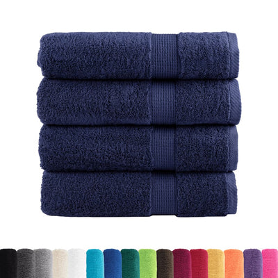 Vidaxl asciugamani da bagno solund 4 pezzi 600 g m² 100x150 cm blu marino
