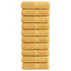Vidaxl premium washandjes solund 10 stuks goud 30x30cm 600 g m²
