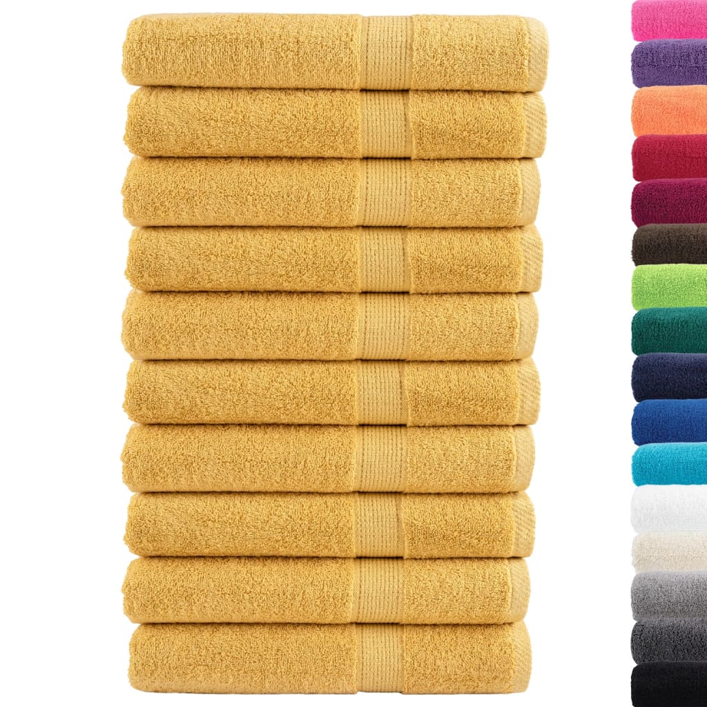 Vidaxl Sauna Cloths Solund 10 PCS 600 g m² 80x200 cm de color oro