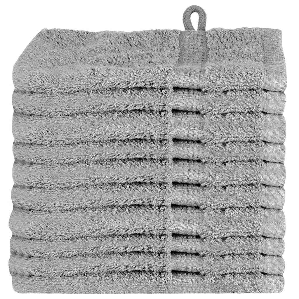 VidaXL toalla para invitados gris sólido 550 g/m²