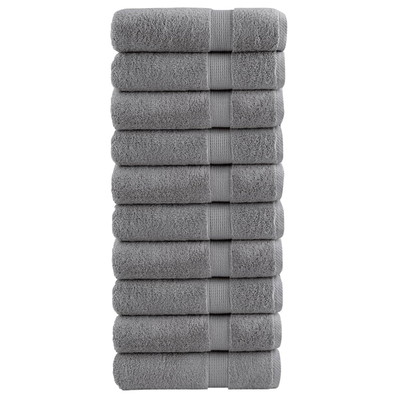 Asciugamani vidaxl solund 10 pezzi 600 g m² 50x100 cm grigio
