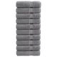 Asciugamani vidaxl solund 10 pezzi 600 g m² 50x100 cm grigio