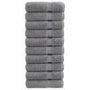 Vidaxl badhanddoeken solund 10 st 600 g m² 100x150 cm grijs