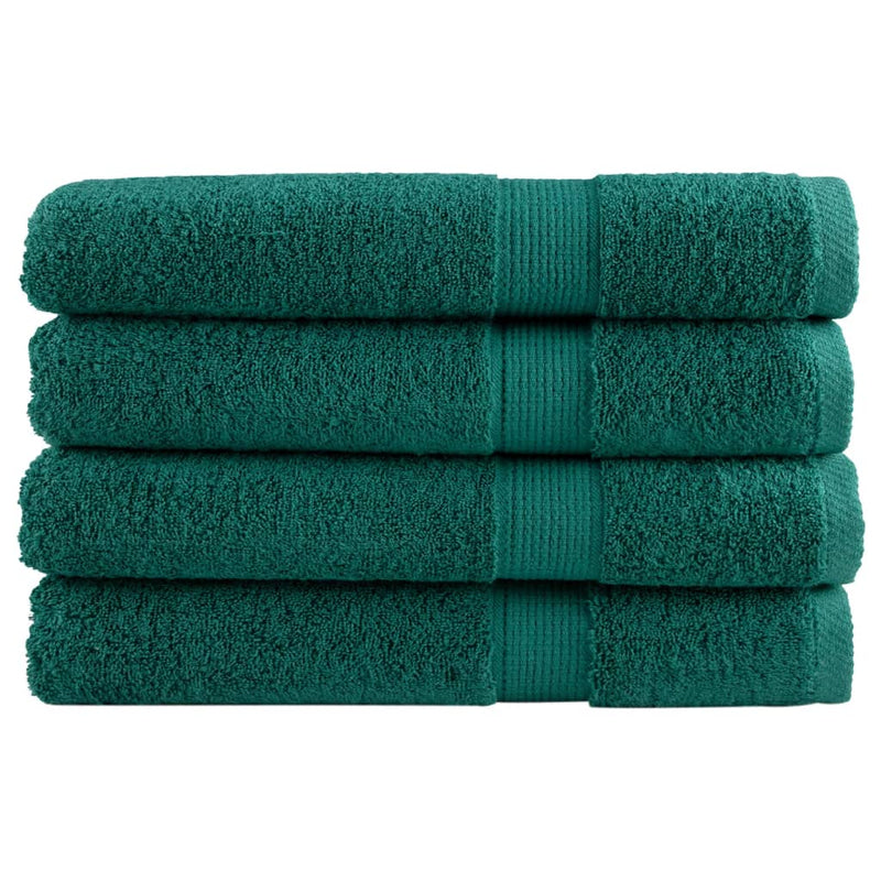 Vidaxl asciugamani solund 4 pezzi 600 g m² 100x200 cm verde