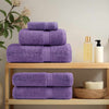 Asciugamani vidaxl solund 4 pezzi 600 g m² 100x200 cm viola